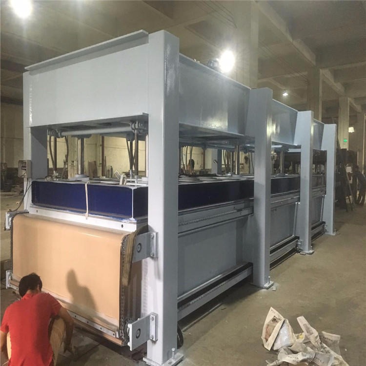 亨力特专业生产热压机生产线  全自动胶合板输送线8.5米铝蜂窝复合板生产线厂