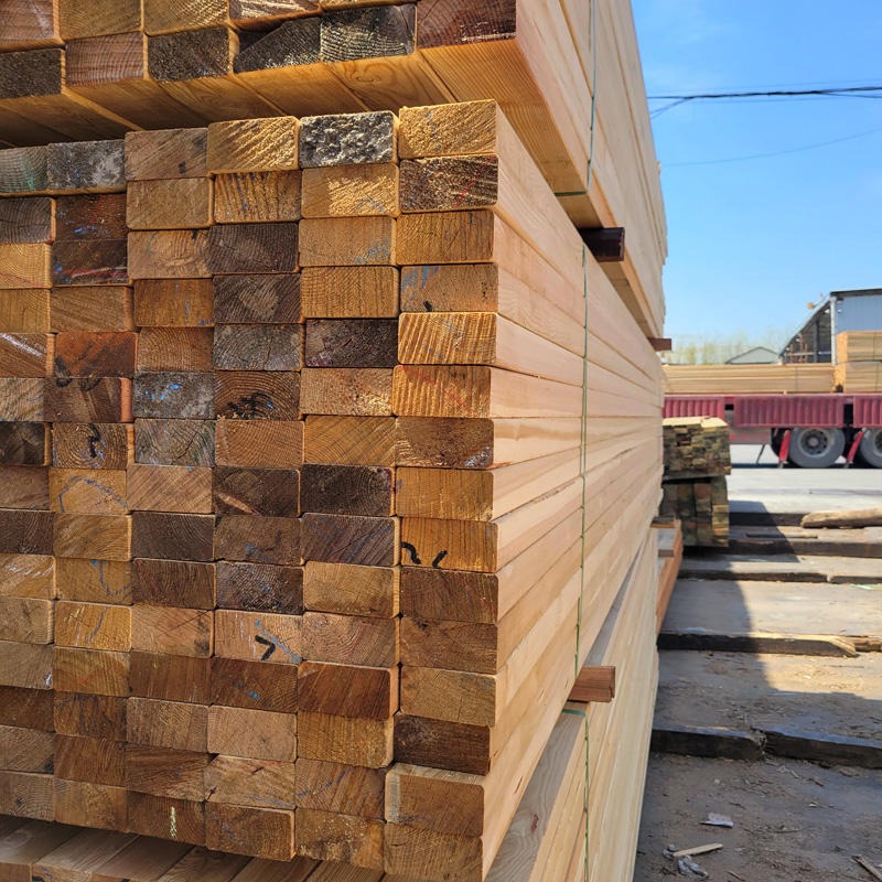 邦皓木业供应落叶松木方制作地板企口槽屋顶改造木屋面板批发图片