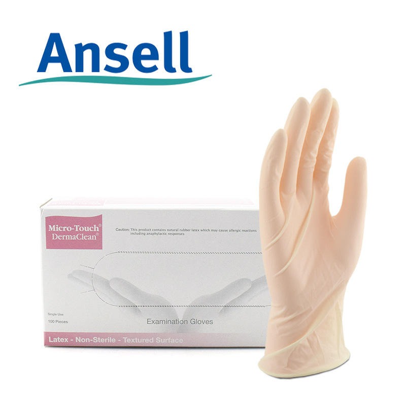 ANSELL/安思尔 一次性防护手套  457X 一次性乳胶手套 S码 50副/盒 ANSELL/安思尔一次性手套
