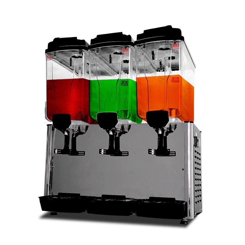 浩博饮料机 商用果汁机 冷热双温制冷 双缸三缸 冷饮机 全自动果汁机