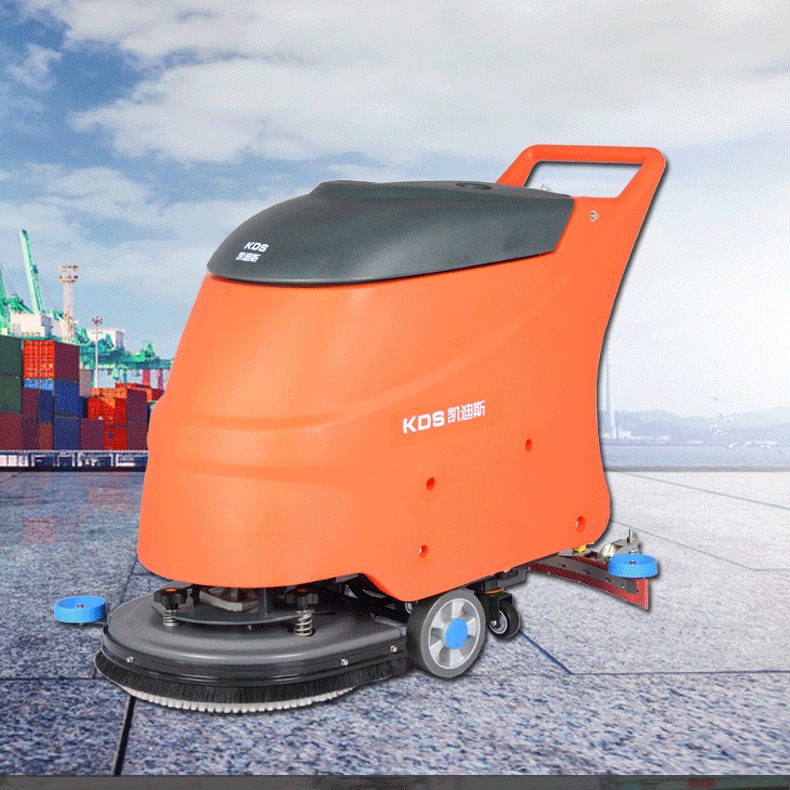 无锡超市卖场保洁全自动清洗吸干拖地机 凯叻X2 手推式全自动洗地机 工厂物业油灰刷地机