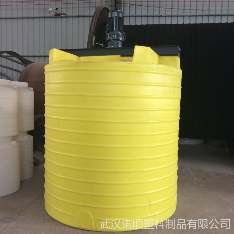 武汉诺顺5吨PE塑料水箱 农场水药肥一体化加药搅拌桶