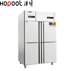 北京银都冰柜 商用立式冷柜 双温保鲜冷藏冷冰箱  厨房四门冰箱图片