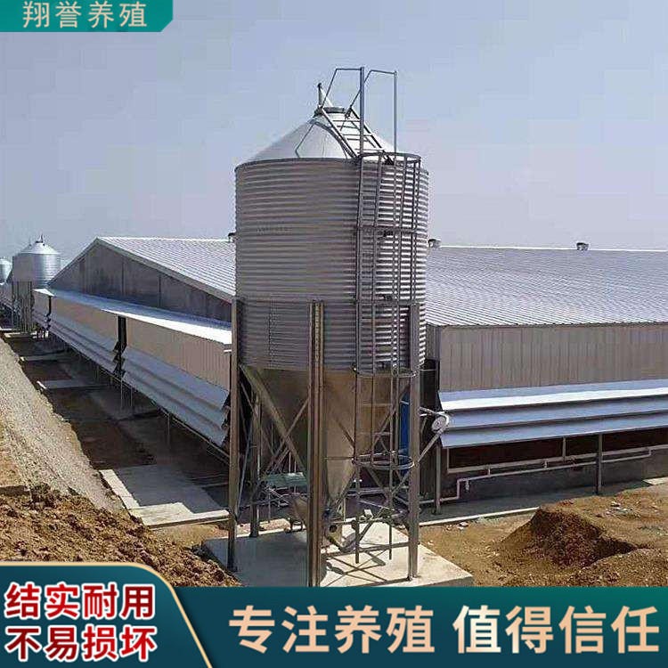 料塔料线 自动化猪场养殖设备 饲料料塔 镀锌板料塔15吨 翔誉料罐养殖