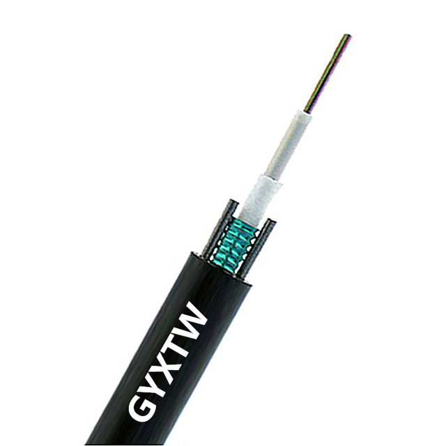 国际GYXTW-4B1中心束管 铠装室外单模光缆 平行钢丝 8芯12芯 国标束管图片