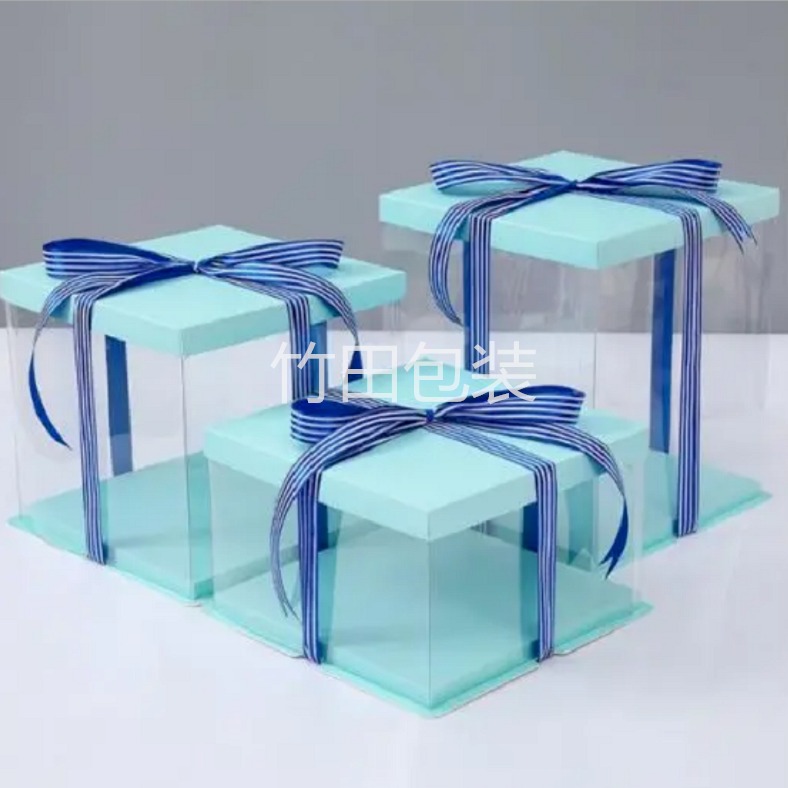 生日蛋糕塑料围边 塑料硬围边食品级pet透明盒自粘式围边透明定制 供应山东