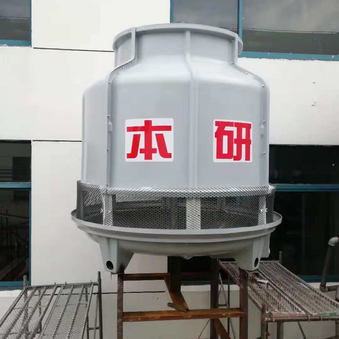 南京冷却塔 厂家供应 玻璃钢圆形逆流凉水塔 本研BY-R-40T冰水机