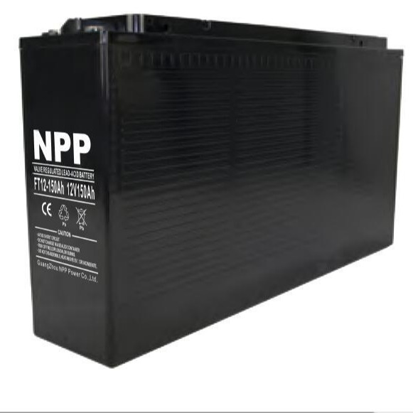 狭长型 耐普蓄电池FT12-150 前置端子NPP12V150AH电力电池 通讯基站用铅酸电瓶