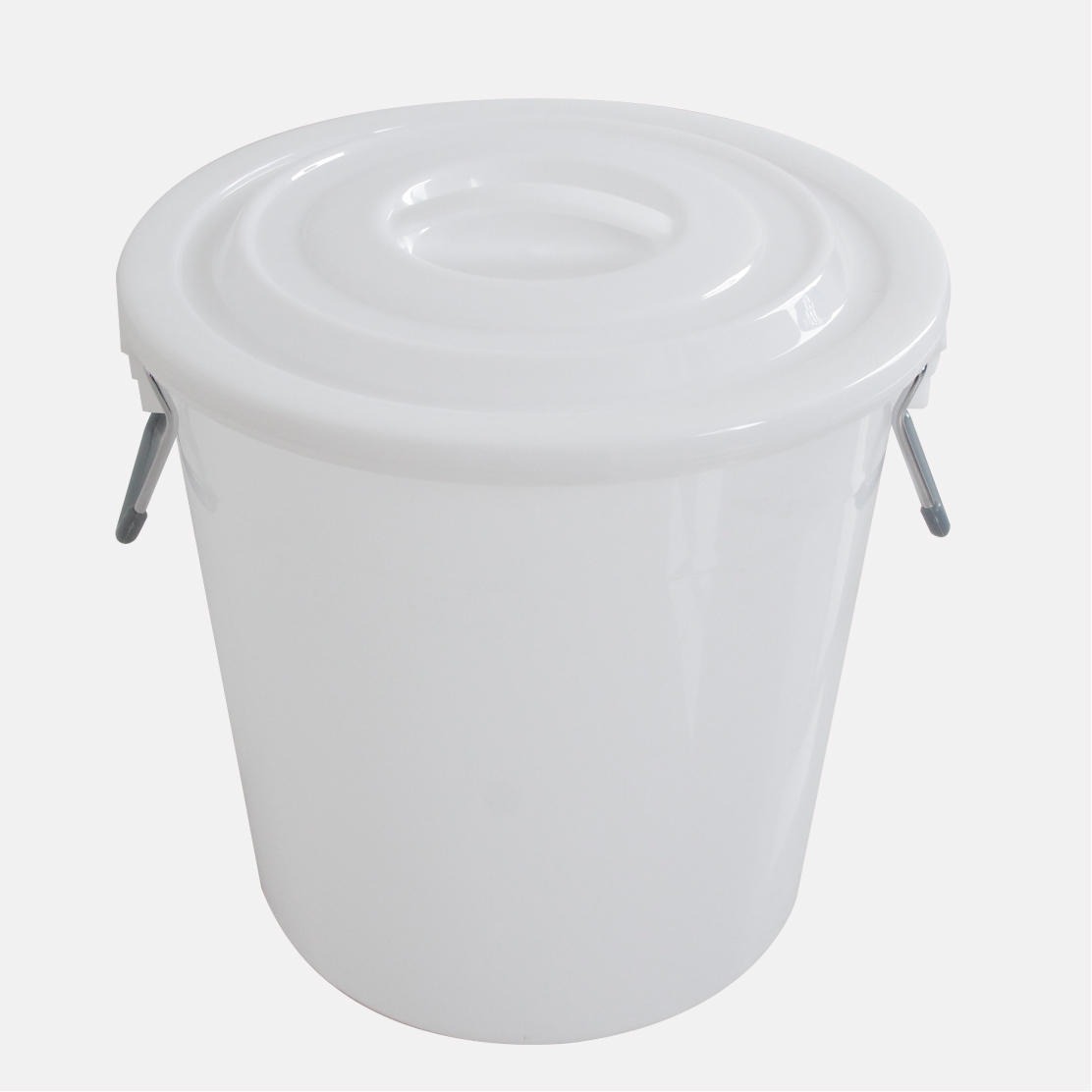 扬名带盖塑料桶 50升塑料水桶 钢柄手桶  小号铁柄桶图片