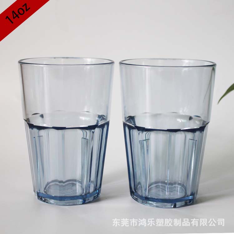 创意AS八角塑料酒杯400ml透明多边菱角杯塑料烈酒杯塑料水杯示例图2