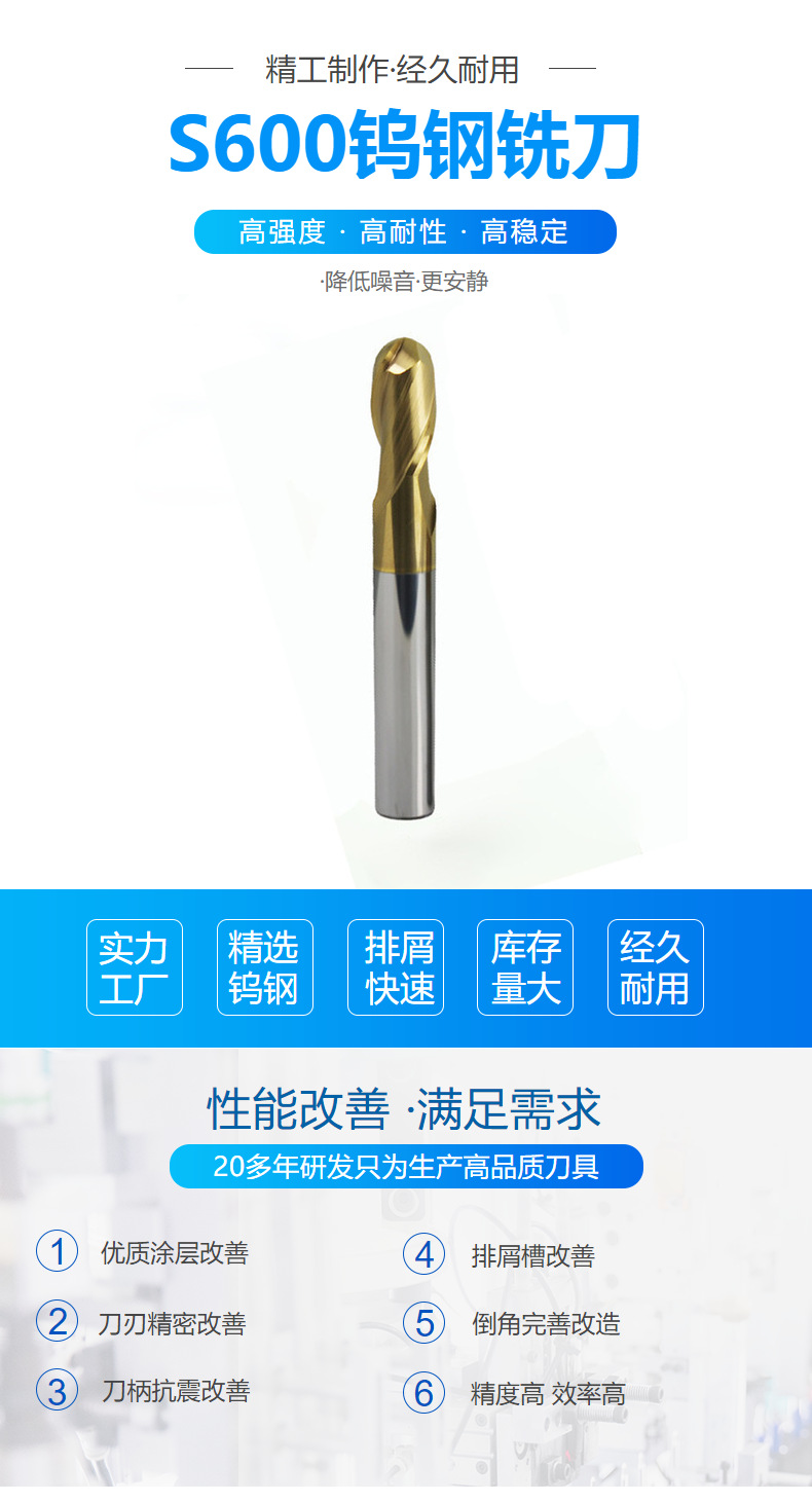 厂家直销 硬质合金铣刀60度24刃圆鼻硬质螺旋数控钨钢铣刀具002示例图16