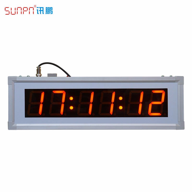 sunpn讯鹏 数字电子钟 LED数字电子钟 自动校时电子钟 工厂用电子时钟