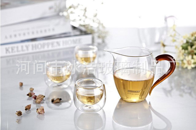 耐热玻璃茶具 加厚大龙胆茶海 茶道450ml 透明耐热玻璃公道杯示例图10
