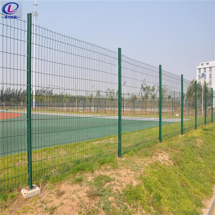 厂家供应 小区护栏网 绿色浸塑桃型柱小区护栏网 德兰小区道路围栏