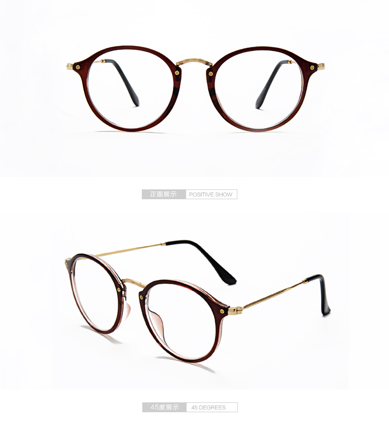 新款文艺风男士眼镜框复古全框可爱眼镜架学生可配近视潮平光眼镜示例图20