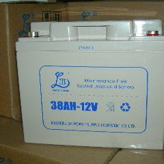雄狮蓄电池38AM-12V铅酸性免维护电池雄狮12V38AH UPS应急电池图片