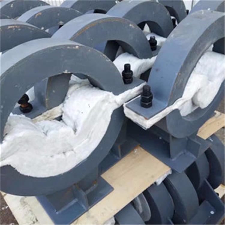 志昂厂家定制  DN300焊接型蛭石管托  T型架空隔热管托 架空滑动管托  耐高温管托