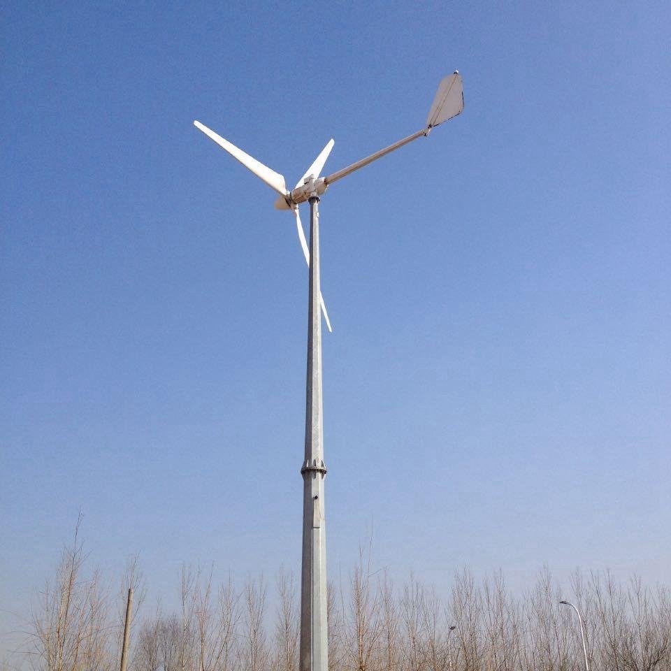 晟成湖北5000瓦民用型风力发电机风力发电机太阳能发电互补系统
