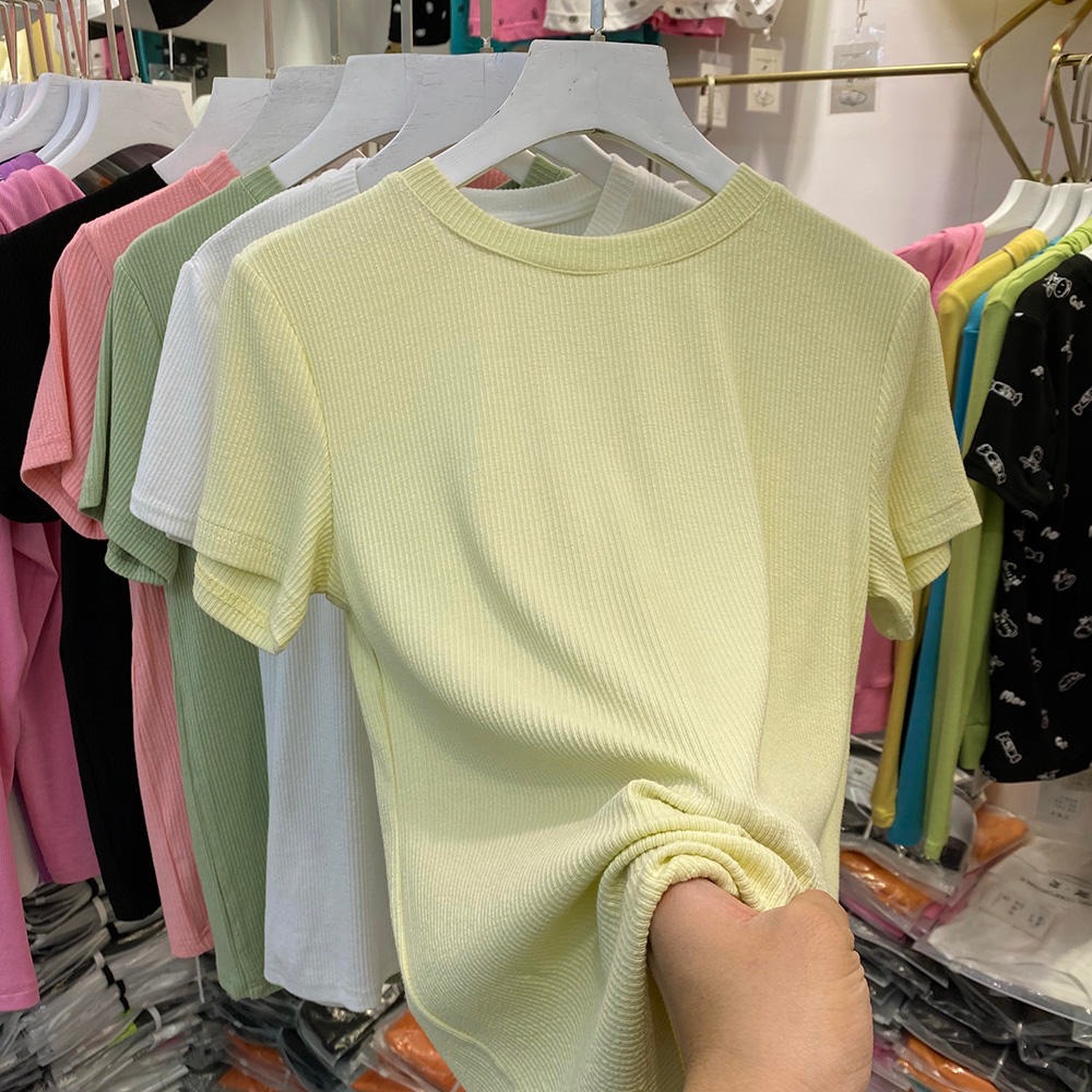 便宜女装T恤广州几块钱短袖韩版女装上衣库存服装夏季热销女装图片