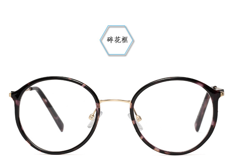 送包装 2017新款PEI超轻乌碳塑钢眼镜复古文艺女式眼镜框 平光镜示例图11