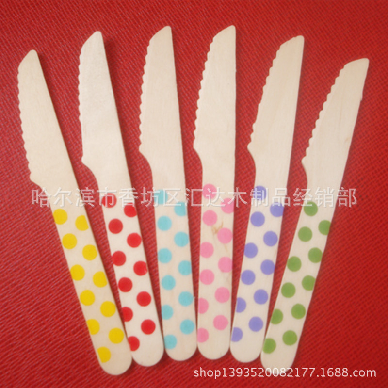 供应刀叉勺 木质儿童刀叉勺 彩色刀叉勺 儿童餐具 一次性刀叉勺图片
