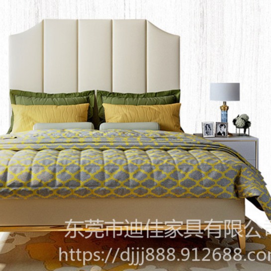 江门美式床欧式田园1.8米双人公主床现代简约轻奢实木床主卧家具套装