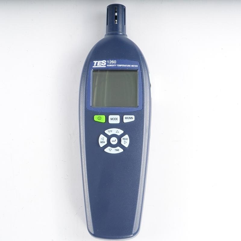 台湾泰仕 TES1260手持式温湿度计 工业高精度露点湿球温度测试