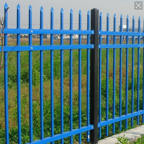 喷涂简易锌钢 危险重地用加厚锌钢护栏 社区篱笆栏杆 阿闯金属护栏图片