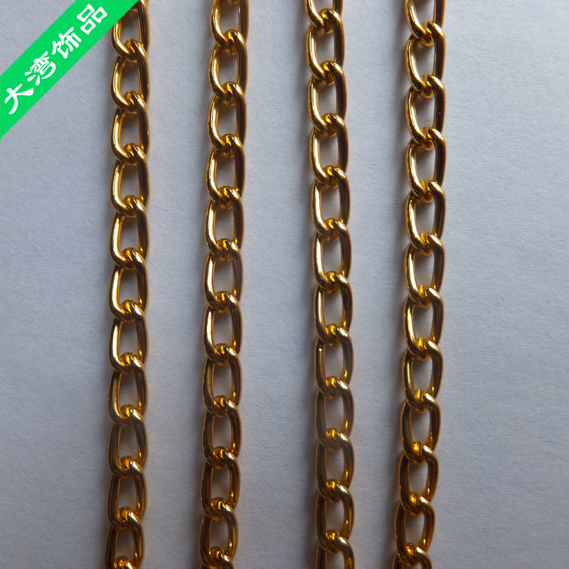 厂家生产各种规格铜质侧身项链 铜项链定做批发金项链银项链示例图9