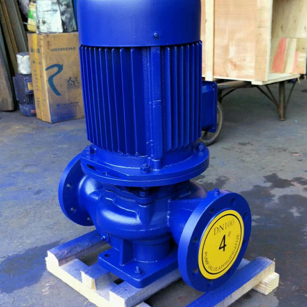 蓝升泵业ISG立式管道离心泵 单级单吸立式离心泵 不锈钢管道离心泵 ISG100-160立式离心泵