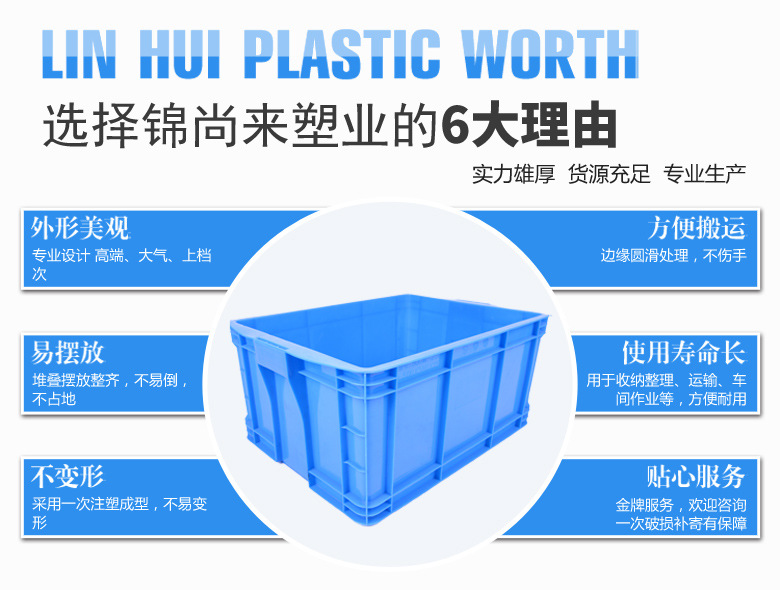 厂家直销塑料周转箱 塑料防静电大型工业周转箱 塑料工具箱现货示例图2