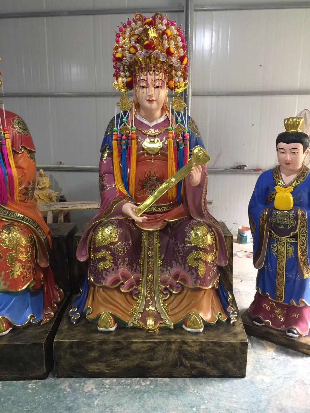 神像 优质神像厂家批发精品站像四面娲神像 玻璃钢三清神像 彩绘三大帝神像