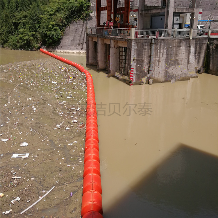 水电站水面垃圾 拦截浮体 饮用水源水面 水面警示浮排