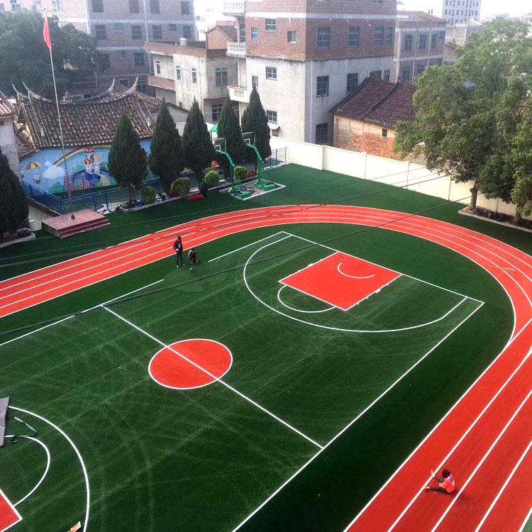 篮球场人造草坪 10mm高密度网状人造草坪 弹性好