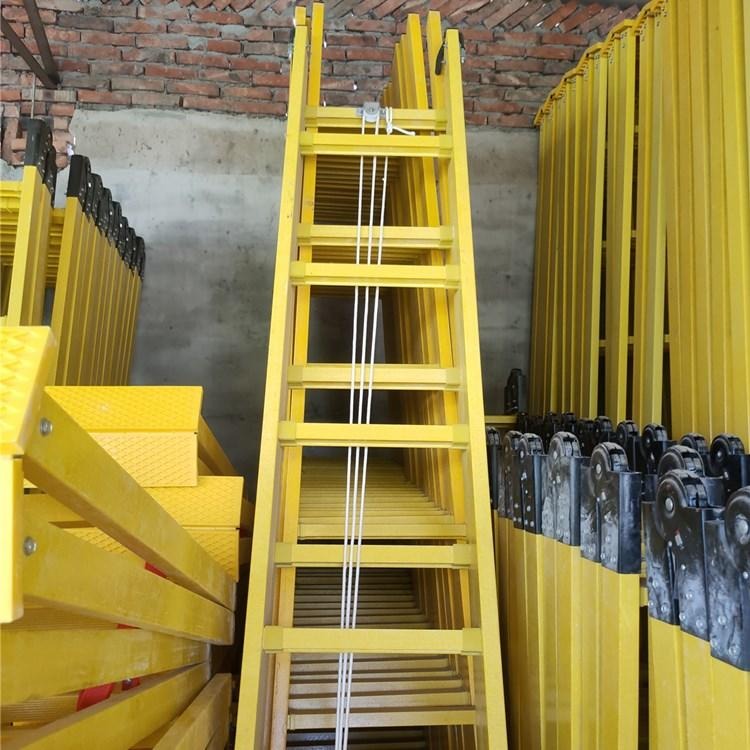 升降梯工程梯子 消防梯 单面多功能户外单侧加厚玻璃钢楼梯便携6米