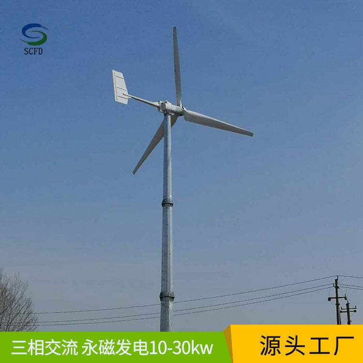 泰兴晟成  草原用风力发电机行业发展前景好  30千瓦风力发电机图片
