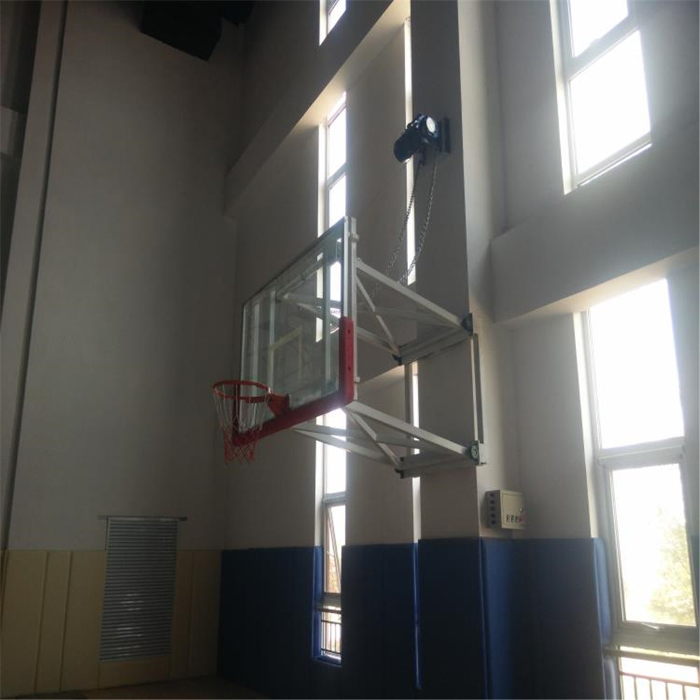 济南晶康牌配置钢化玻璃篮板固定式篮球架款式多样