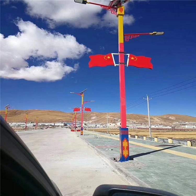 鑫永虹照明 10米藏式民族特色双臂太阳能LED路灯