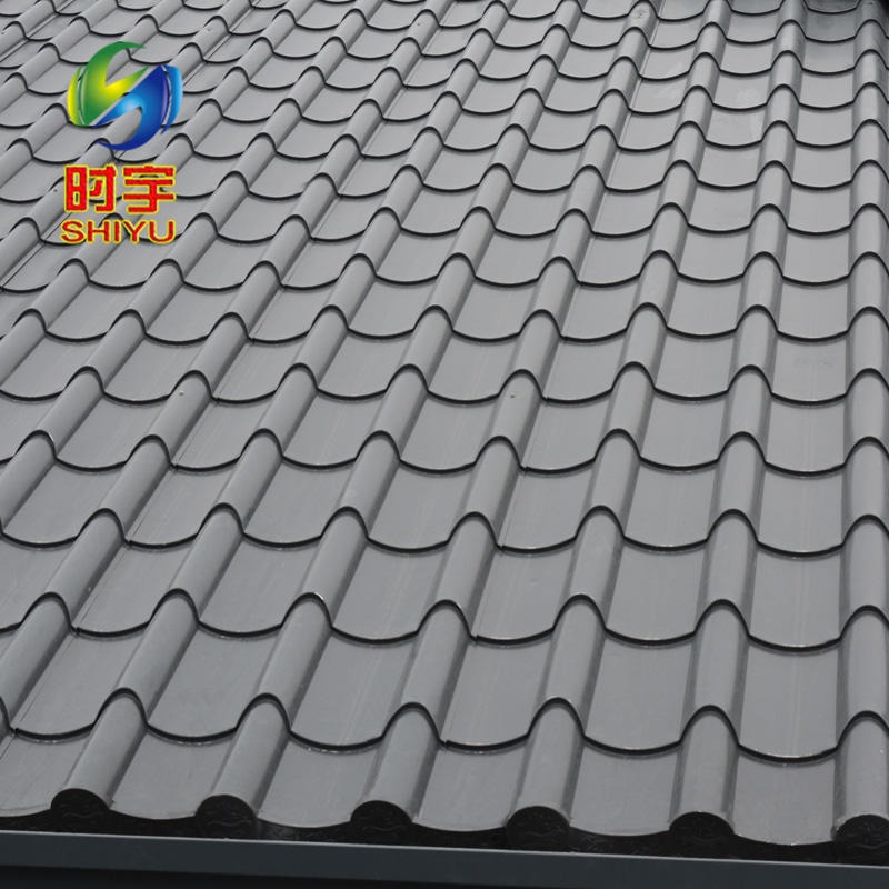 时宇 街道屋面改造 0.7mm铝镁锰琉璃瓦 765仿古瓦