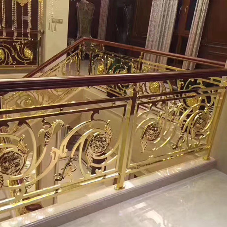 揭阳铜楼梯厂家 楼梯铜护栏款式不同风格