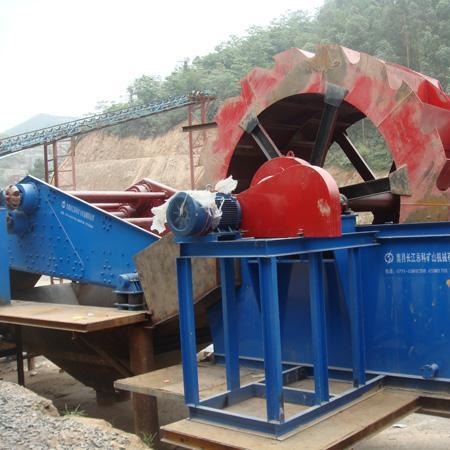 鹅卵石洗砂机厂家 直销2.8米轮式洗砂机设备  恒昌轮斗洗砂设备生产线厂家