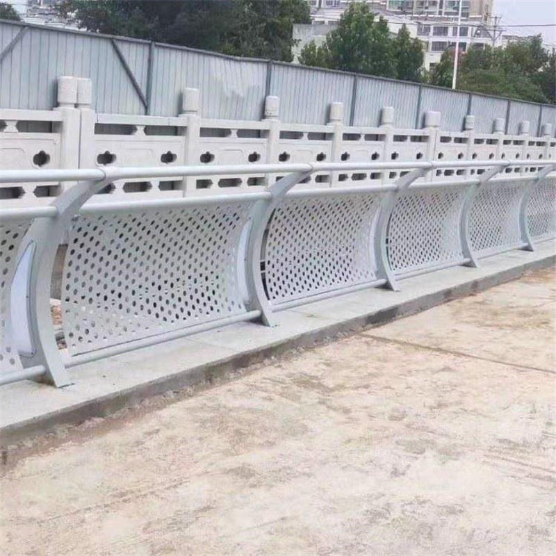 河道景观护栏厂家 桥梁灯光护栏 304不锈钢碳素钢复合管 聚晟 来图定制 防撞护栏