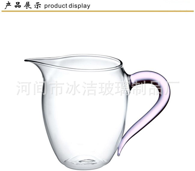 耐热玻璃茶具 加厚大龙胆茶海 茶道450ml 透明耐热玻璃公道杯示例图4