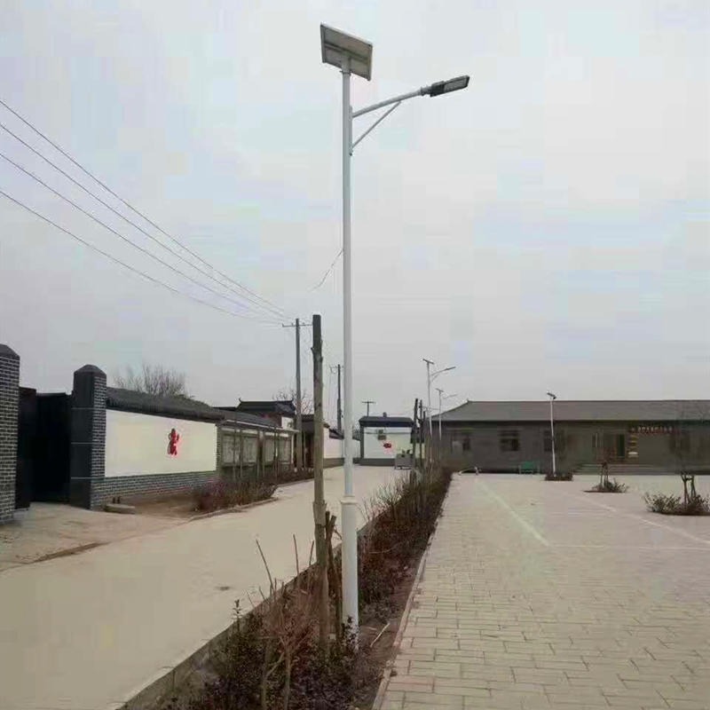 靖西5米农村照明路灯批发 新靖道路太阳能灯 人字臂60WLEd路灯图