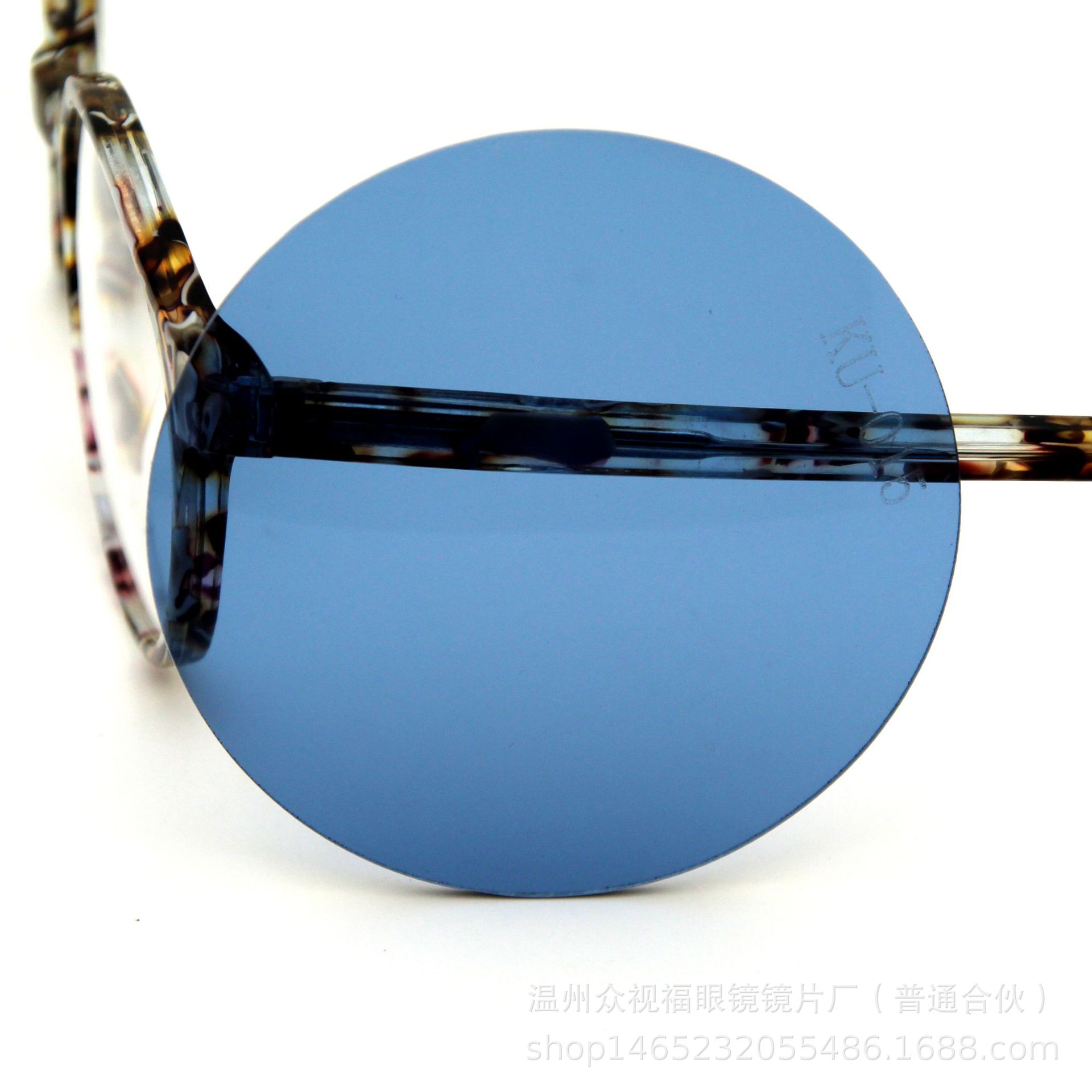 温州厂家直销 AC/PC偏心太阳镜方眼镜片73*58*8C，可定制示例图5