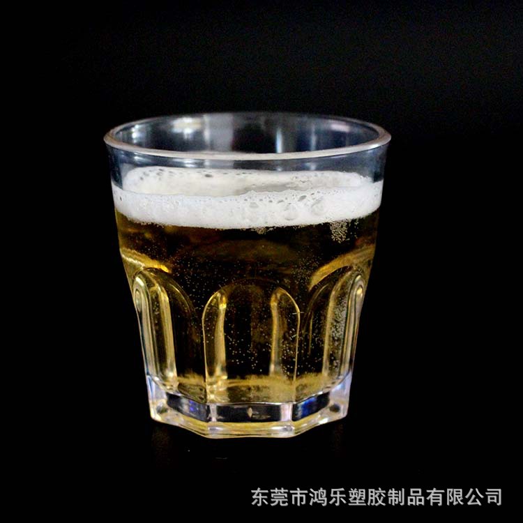 东莞5安士塑料烈酒杯鸿乐厂家直销PS透明塑料杯八角杯示例图2