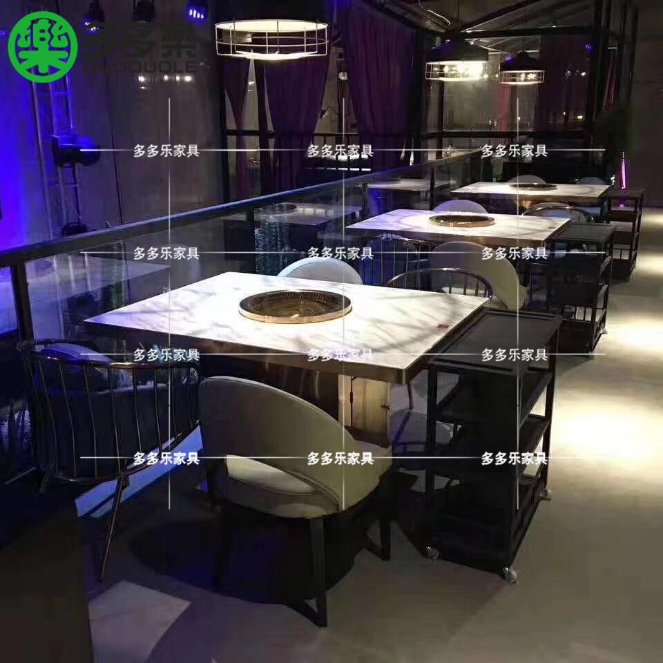 新款无烟智能火锅餐桌 自动净化油烟火锅桌 欢迎咨询