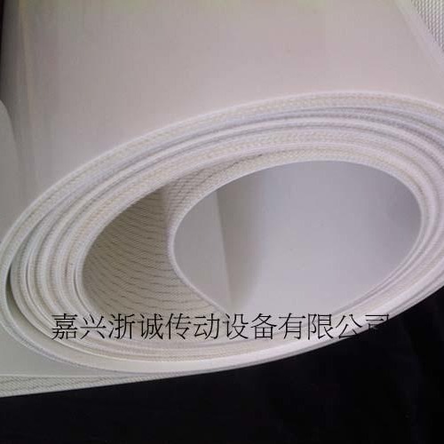 厂家供应食品级白色传送带 pu输送带 裙边挡板食品皮带