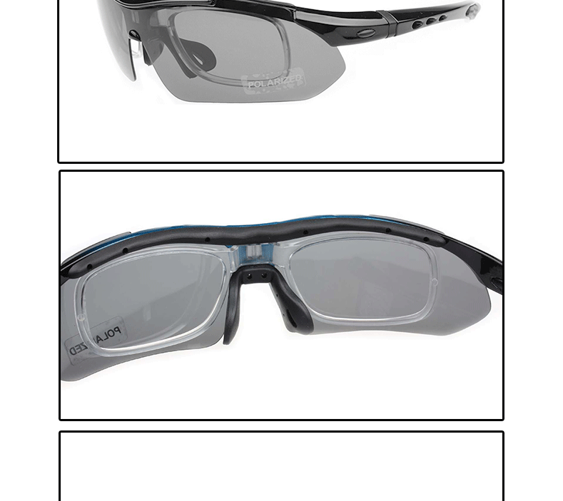太阳偏光骑行运动眼镜 偏光骑行运动眼镜 骑行运动眼镜 运动眼镜示例图8