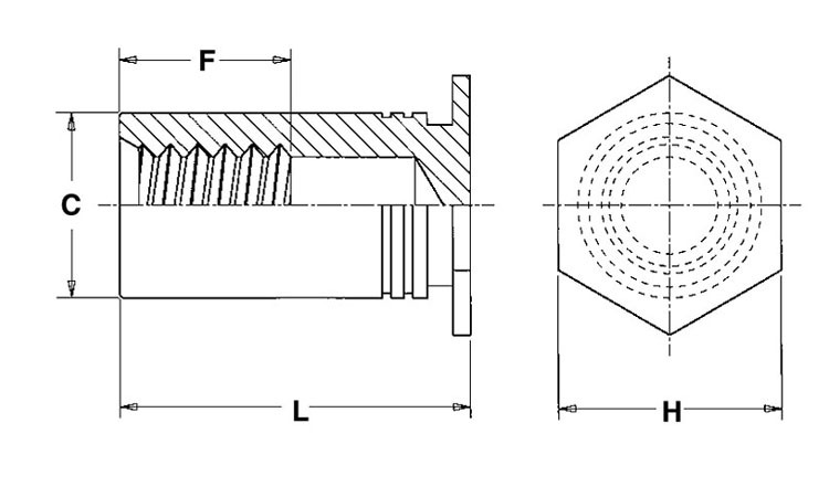 进口正品螺柱 PEM压铆螺柱，铆螺柱，300不锈钢螺柱，M3铆螺柱示例图1